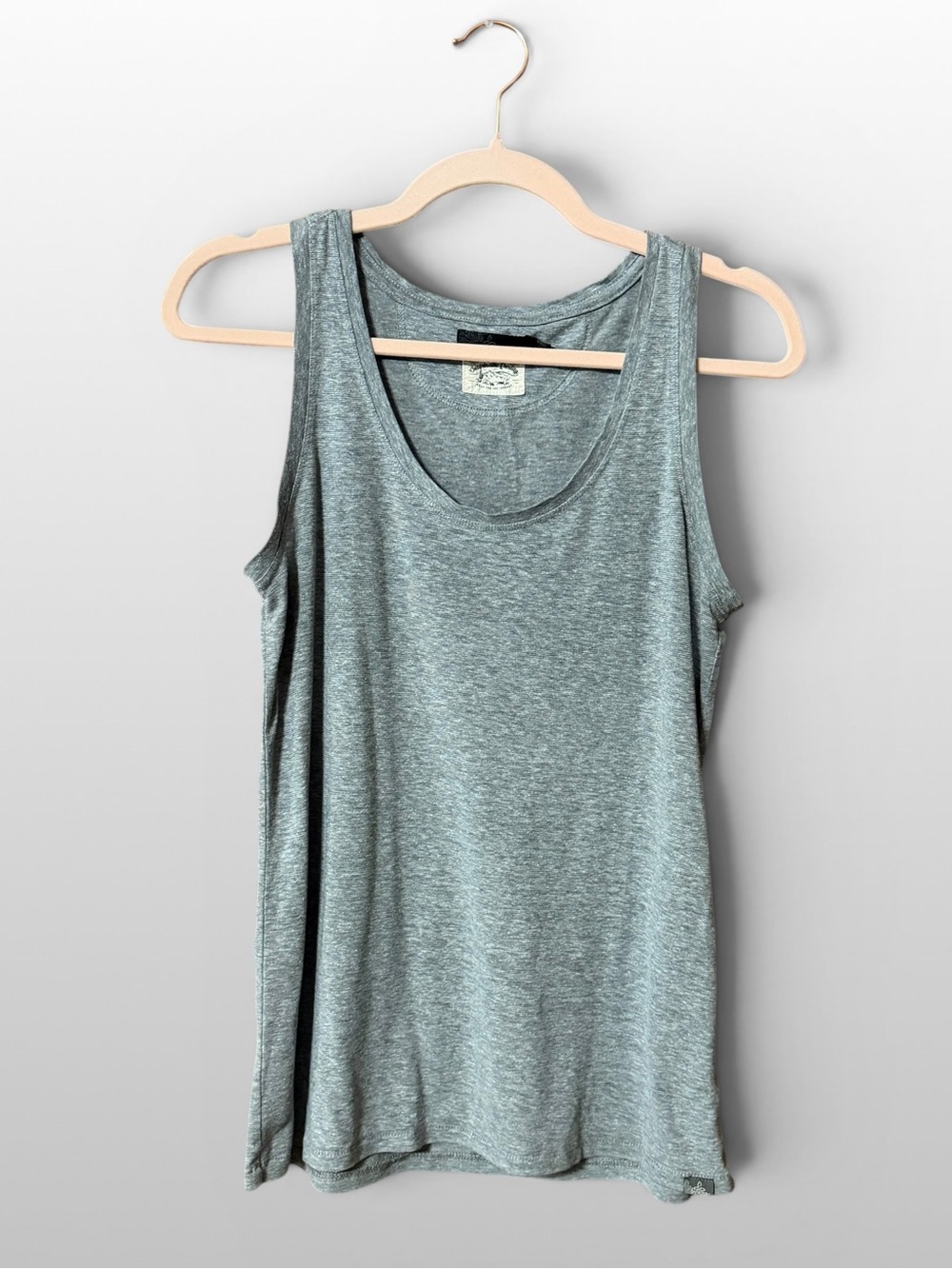 PrAna Gray Tank Top Womens Small Sleeveless Scoop Neck Casual Basic Sustainable